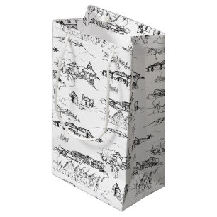 Bolsa De Regalo Pequeña Chattanooga Toile blanco y negro