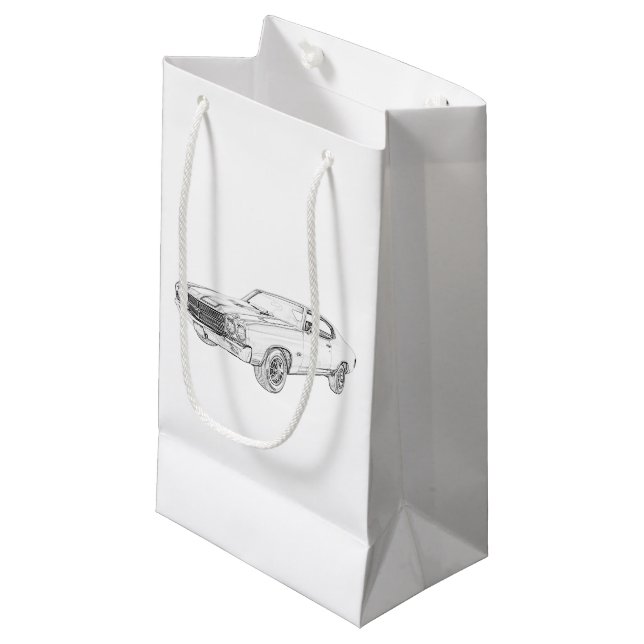 Bolsa De Regalo Pequeña chevelle chevy 1970 (Angulo Anverso)