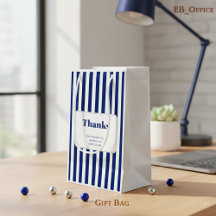 Chic Rayas Verticales Azules Marinos De Negocios