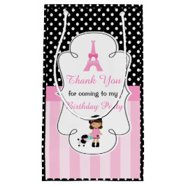 Bolsa De Regalo Pequeña Chica afroamericano de la Torre Eiffel de París