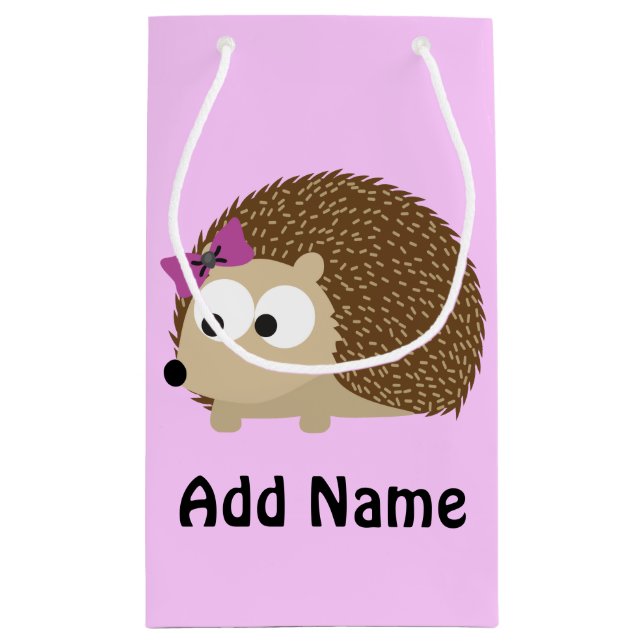 Bolsa De Regalo Pequeña Chica Cute Hedgehog (Reverso)