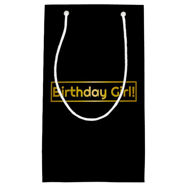 Bolsa De Regalo Pequeña ¡Chica de cumpleaños! (Anverso)