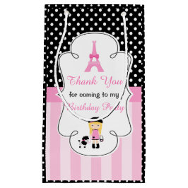 Bolsa De Regalo Pequeña Chica de la Torre Eiffel de París