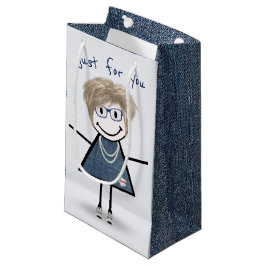 Bolsa De Regalo Pequeña Chica de palitos con zapatillas