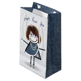 Bolsa De Regalo Pequeña Chica de palitos con zapatillas