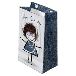 Bolsa De Regalo Pequeña Chica de palitos con zapatillas