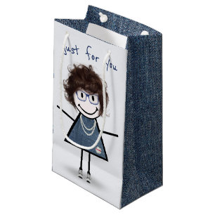 Bolsa De Regalo Pequeña Chica de palitos con zapatillas
