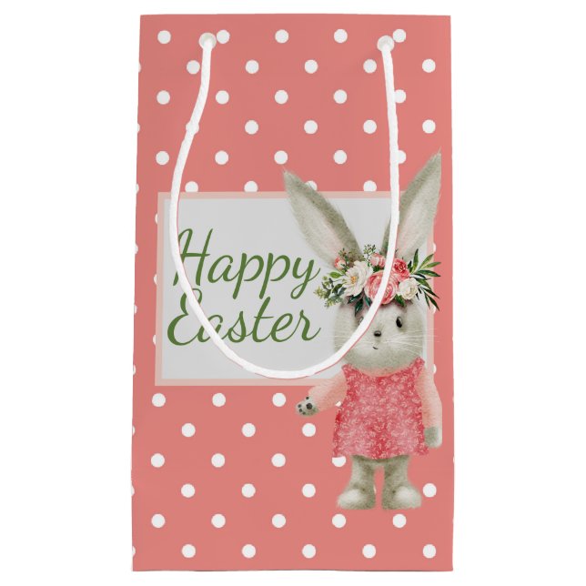 Bolsa De Regalo Pequeña Chica dulce Bunny Easter Pink (Anverso)