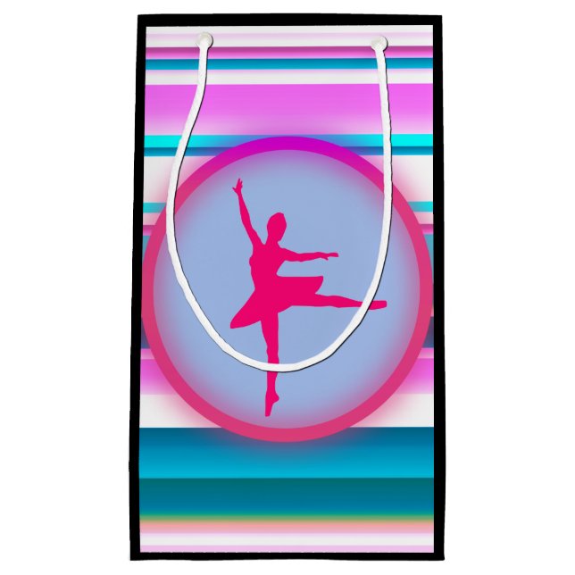 Bolsa De Regalo Pequeña Chicas Ballerina Dance Stripes (Anverso)