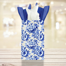 Bolsa De Regalo Pequeña Chinoiserie Blue White Floral