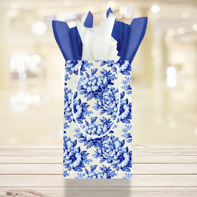 Bolsa De Regalo Pequeña Chinoiserie Blue White Floral (Subido por el creador)