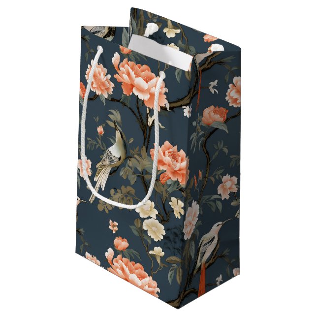 Bolsa De Regalo Pequeña Chinoiserie en Denim Blue (Angulo reverso)