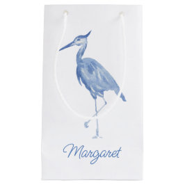 Bolsa De Regalo Pequeña Chinoiserie Watercolor Blue Heron