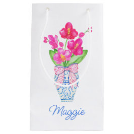 Bolsa De Regalo Pequeña Chinoiserie Watercolor Ginger Jar Orchids