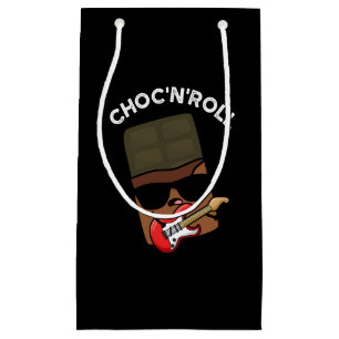 Bolsa De Regalo Pequeña Choc Y Rollo Gracioso Chocolate Pun Oscuro BG