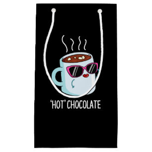 Bolsa De Regalo Pequeña Chocolate caliente bebida divertida Pun Dark BG