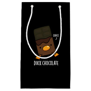 Bolsa De Regalo Pequeña Chocolate pato Funny Pun de chocolate oscuro BG os