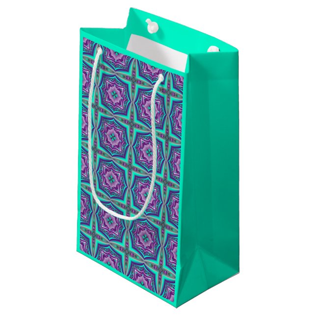 Bolsa De Regalo Pequeña Círculos Concéntricos Lanzados Al Punto Resumen (Angulo Anverso)