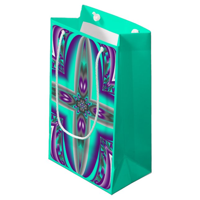 Bolsa De Regalo Pequeña Círculos Concéntricos Lanzados Al Punto Resumen (Angulo Anverso)