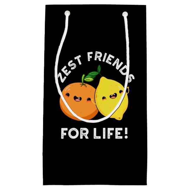Bolsa De Regalo Pequeña Cítricos divertidos de Zest Friends For Life Pun D (Anverso)