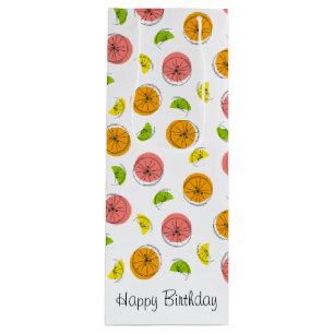 Bolsa de regalo pequeña Citrus Multi Feliz Cumplea