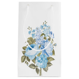 Bolsa De Regalo Pequeña Clásico Moda azul floral