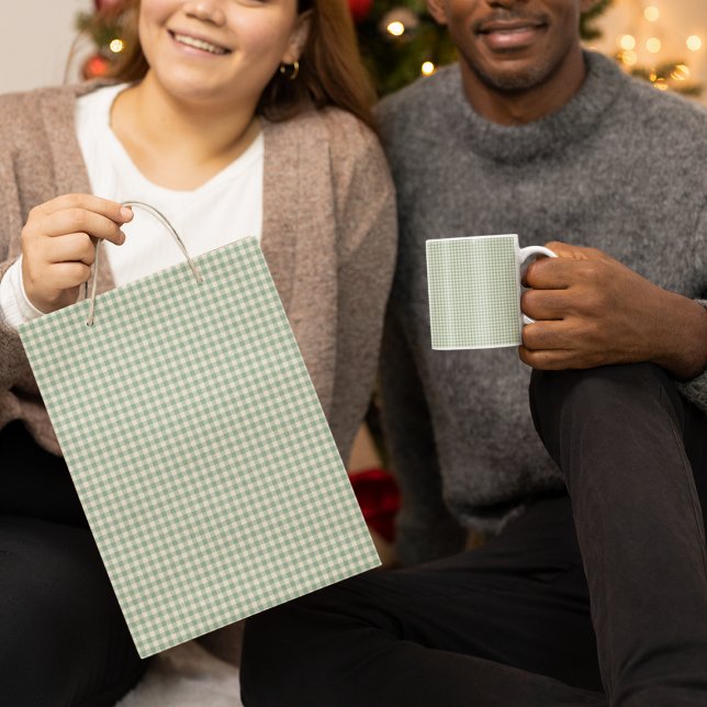 Bolsa De Regalo Pequeña Clásicos Navidades Rústicos Green Plaid Tartán (Subido por el creador)