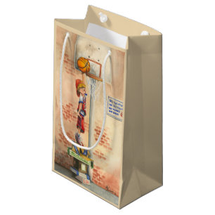 Bolsa De Regalo Pequeña Clavada en aro de baloncesto de Jay Throckmorton