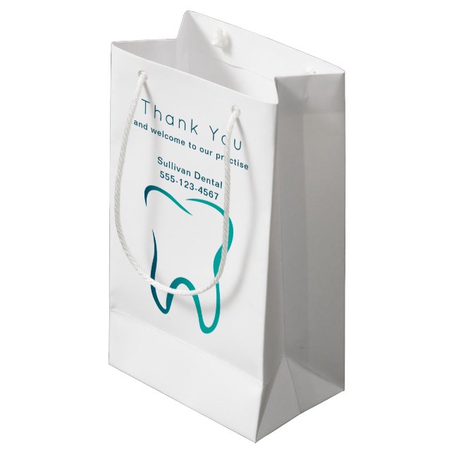 Bolsa De Regalo Pequeña Clínica Dental Odontología Médica Negocios (Angulo Anverso)