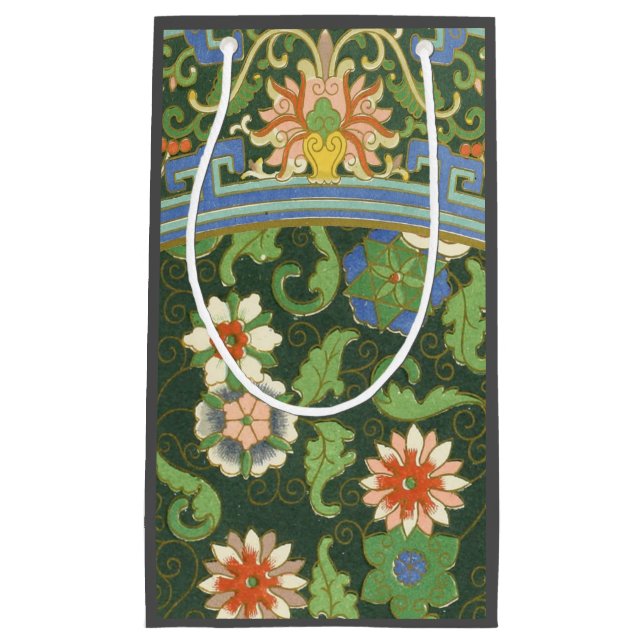 Bolsa De Regalo Pequeña Cloisonne China Patter Asia Oriental (Anverso)