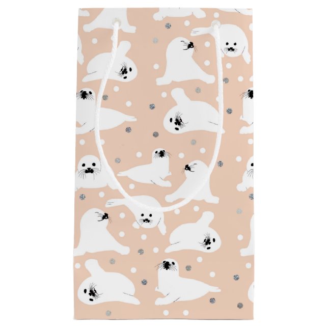 Bolsa De Regalo Pequeña Colección de animales árticos - Sellos (Anverso)