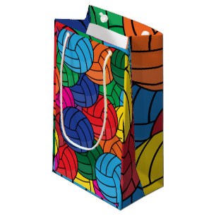 Bolsa De Regalo Pequeña Collage colorido del deporte del voleibol
