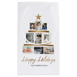 Bolsa De Regalo Pequeña Collage de fotos de la familia de los árboles de N