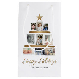 Bolsa De Regalo Pequeña Collage de fotos de la familia de los árboles de N