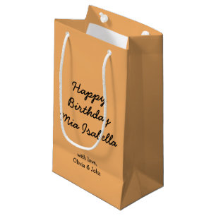 Bolsa De Regalo Pequeña Color de tendencia Naranja suave Personalizado Peq