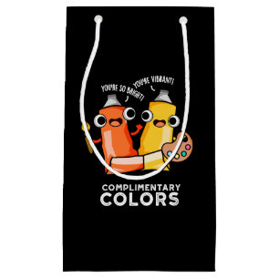 Bolsa De Regalo Pequeña Colores complementarios Gracioso Paint Pun Dark BG