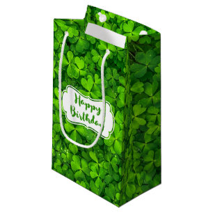 Bolsa De Regalo Pequeña Colores verdes con gota de agua Cumpleaños