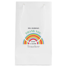 Bolsa De Regalo Pequeña Colorido arcoiris Gracias Apreciación Del Profesor