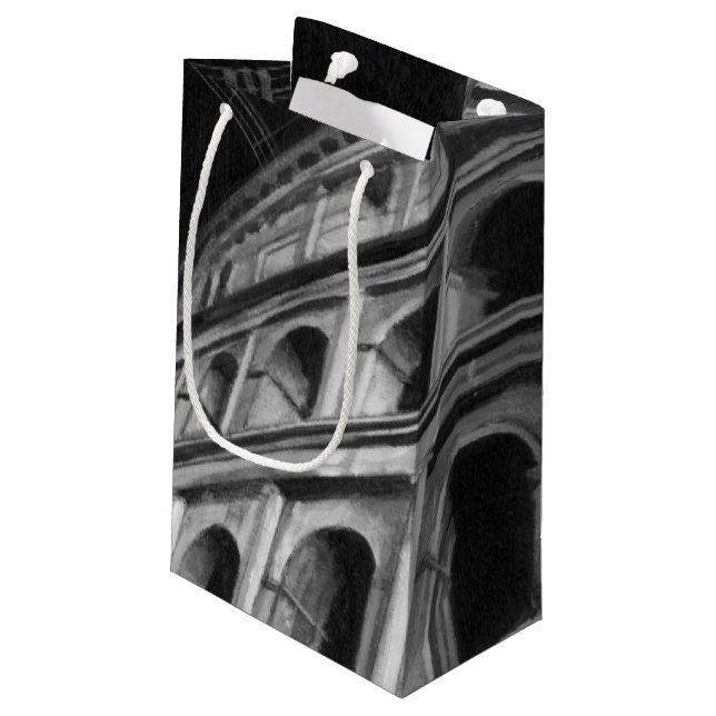 Bolsa De Regalo Pequeña Colosseum romano con los dibujos arquitectónicos (Angulo reverso)