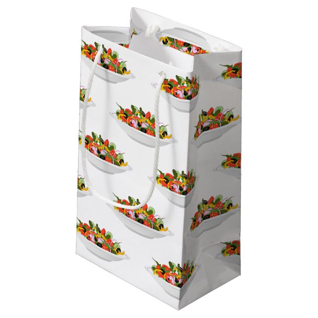 Bolsa De Regalo Pequeña Coma más plantas con letras de motivación de ensal (Angulo reverso)