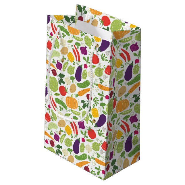 Bolsa De Regalo Pequeña Comida en un fondo blanco (Angulo reverso)