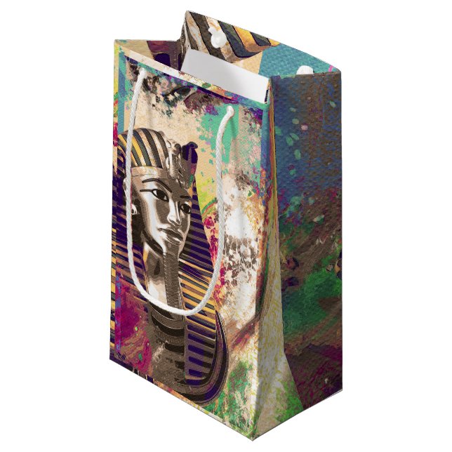 Bolsa De Regalo Pequeña Composición de rey Tut Mask Abstract (Angulo Anverso)