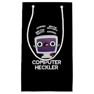 Bolsa De Regalo Pequeña Computadora Heckler Funny Hacker Pun Dark BG