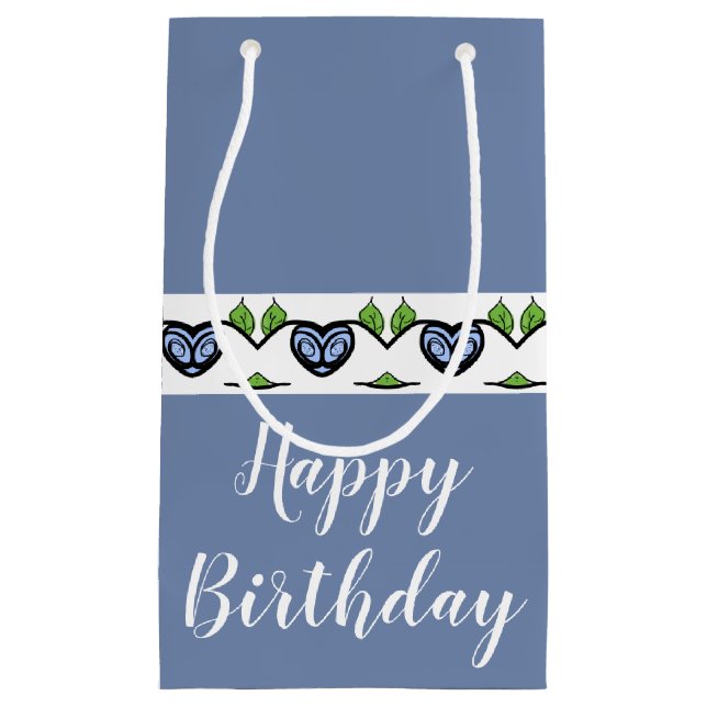 Bolsa De Regalo Pequeña Con acento en el corazón azul (Anverso)