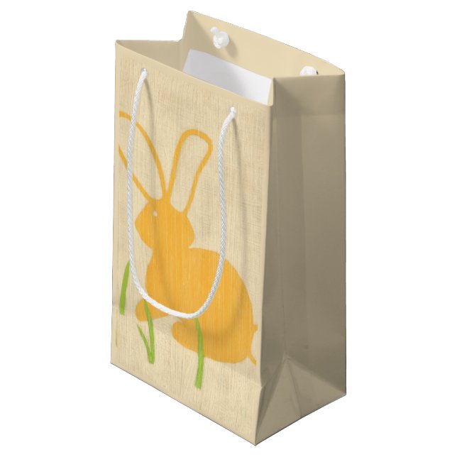 Bolsa De Regalo Pequeña Conejito amarillo e hierba verde de Chariklia (Angulo Anverso)