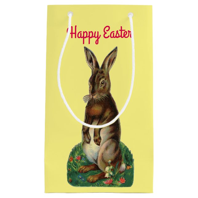 Bolsa De Regalo Pequeña Conejito derecho del vintage (Anverso)