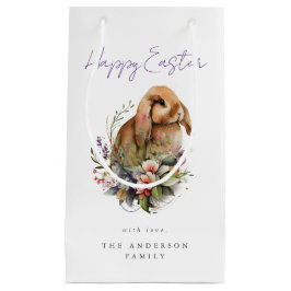 Bolsa De Regalo Pequeña Conejo de Pascua floral