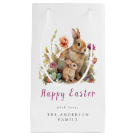 Bolsa De Regalo Pequeña Conejos de Pascua Florales