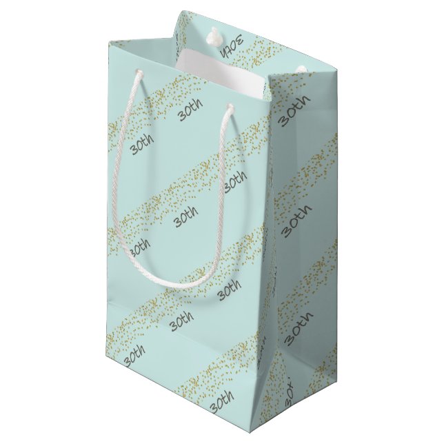 Bolsa De Regalo Pequeña Confeti de 30 cumpleaños (Angulo Anverso)