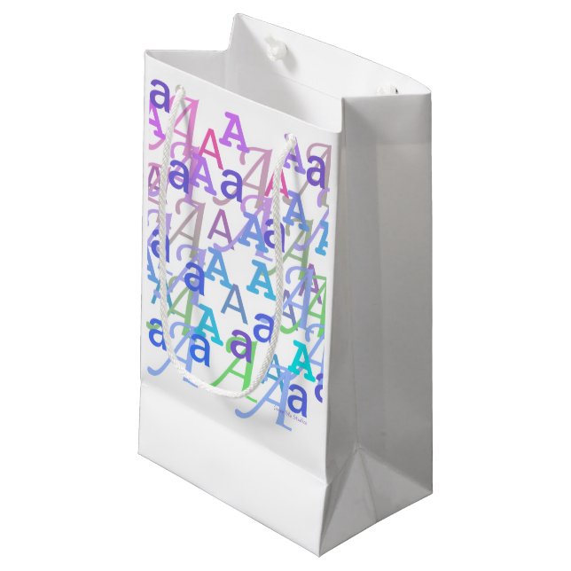 Bolsa De Regalo Pequeña Confeti de Letras "A" (Angulo Anverso)
